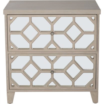 Carter 2 Drawer Side Table with Distressed Finish