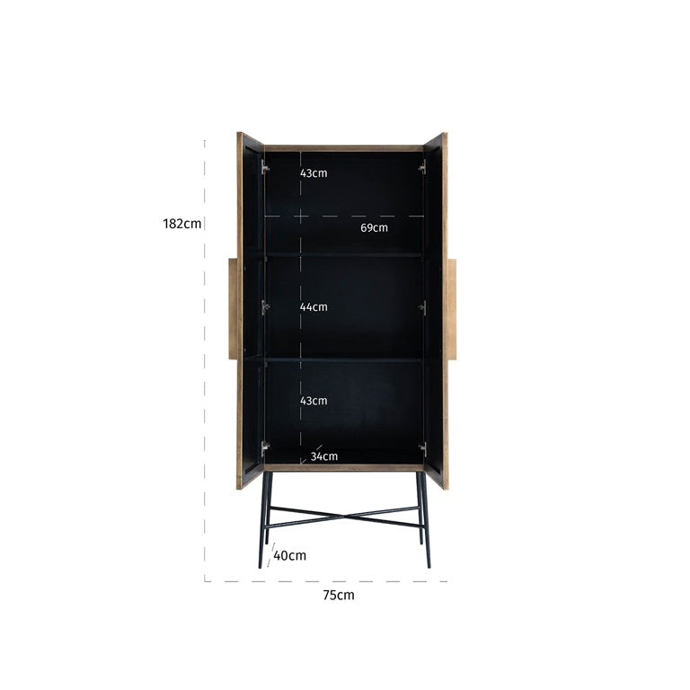 Inessa Iron Wood Cabinet Rustic and Sophisticated