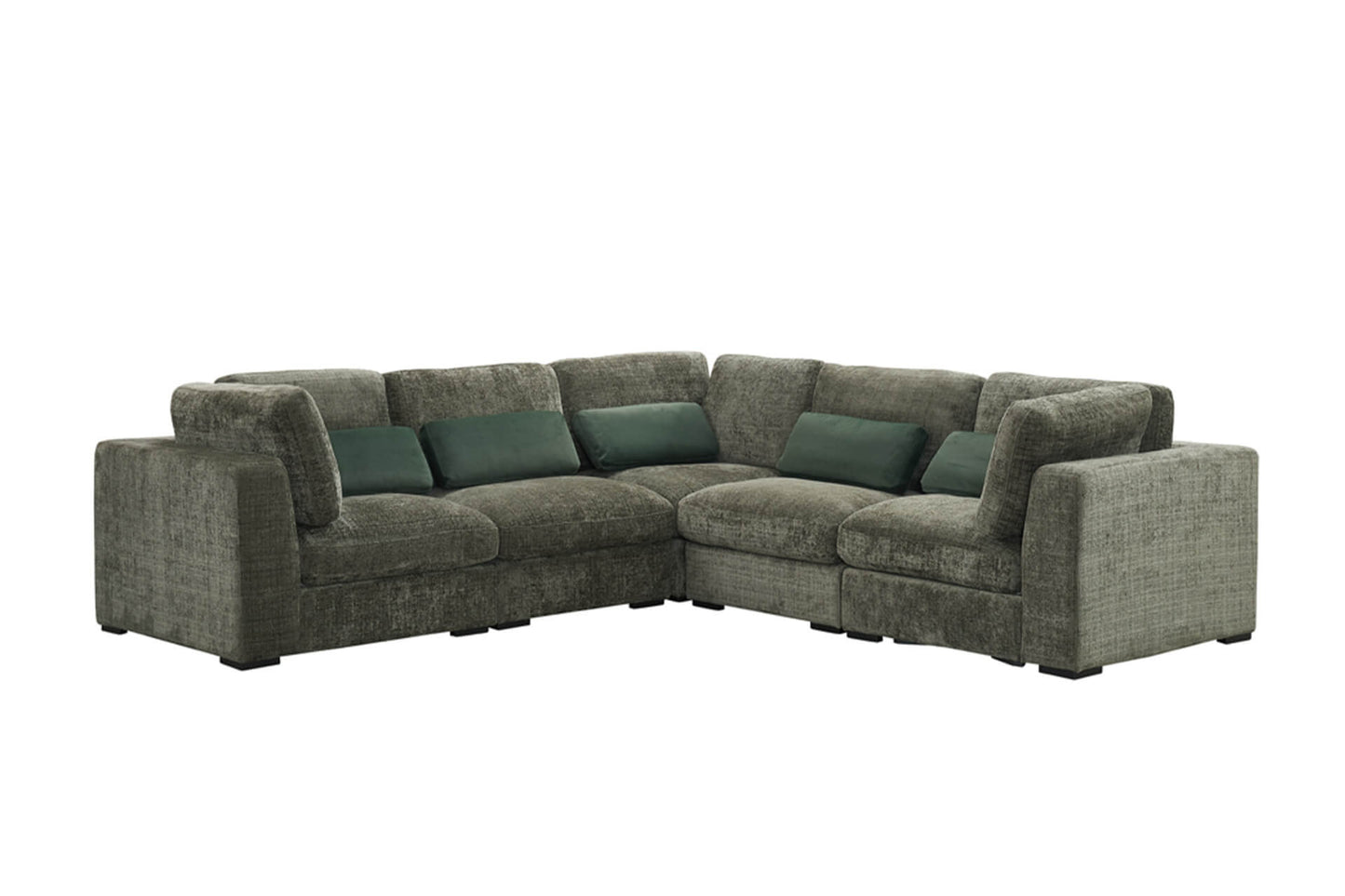 Heron Armless Sectional in Green