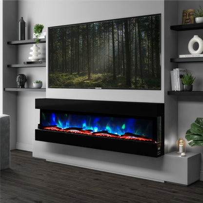 Malachi Modern Electric Fire - Various Colours & Sizes