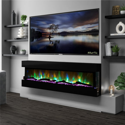 Malachi Modern Electric Fire - Various Colours & Sizes