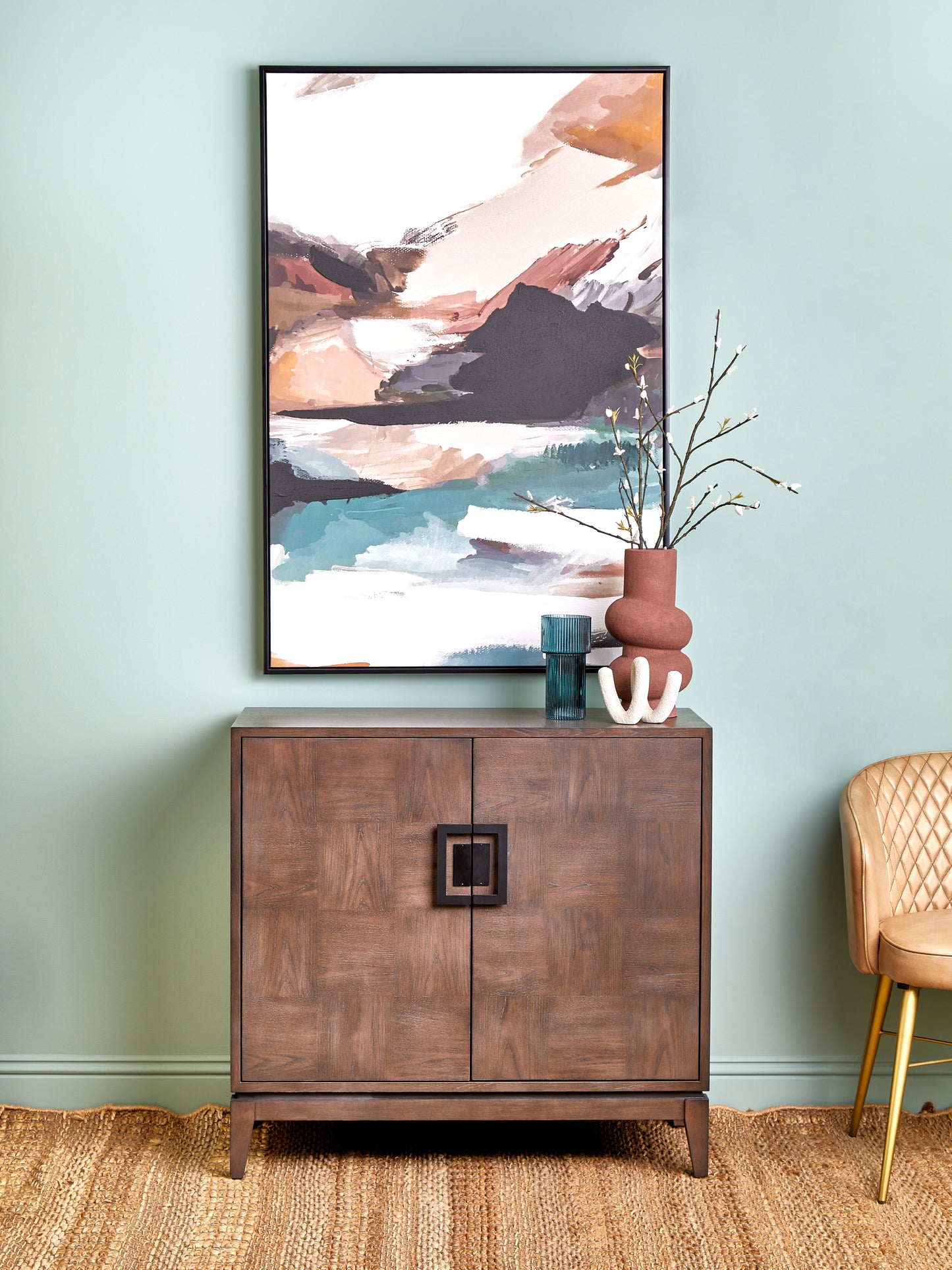 Nola 2-Door Sideboard – Antique Grey Elm Finish