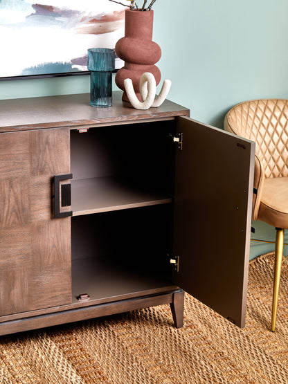 Nola 2-Door Sideboard – Antique Grey Elm Finish