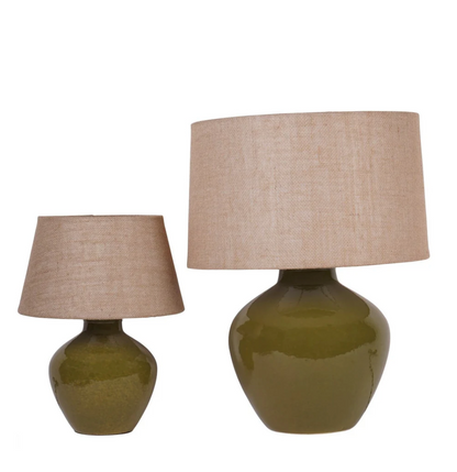 Rowan Small Green Ceramic Table Lamp