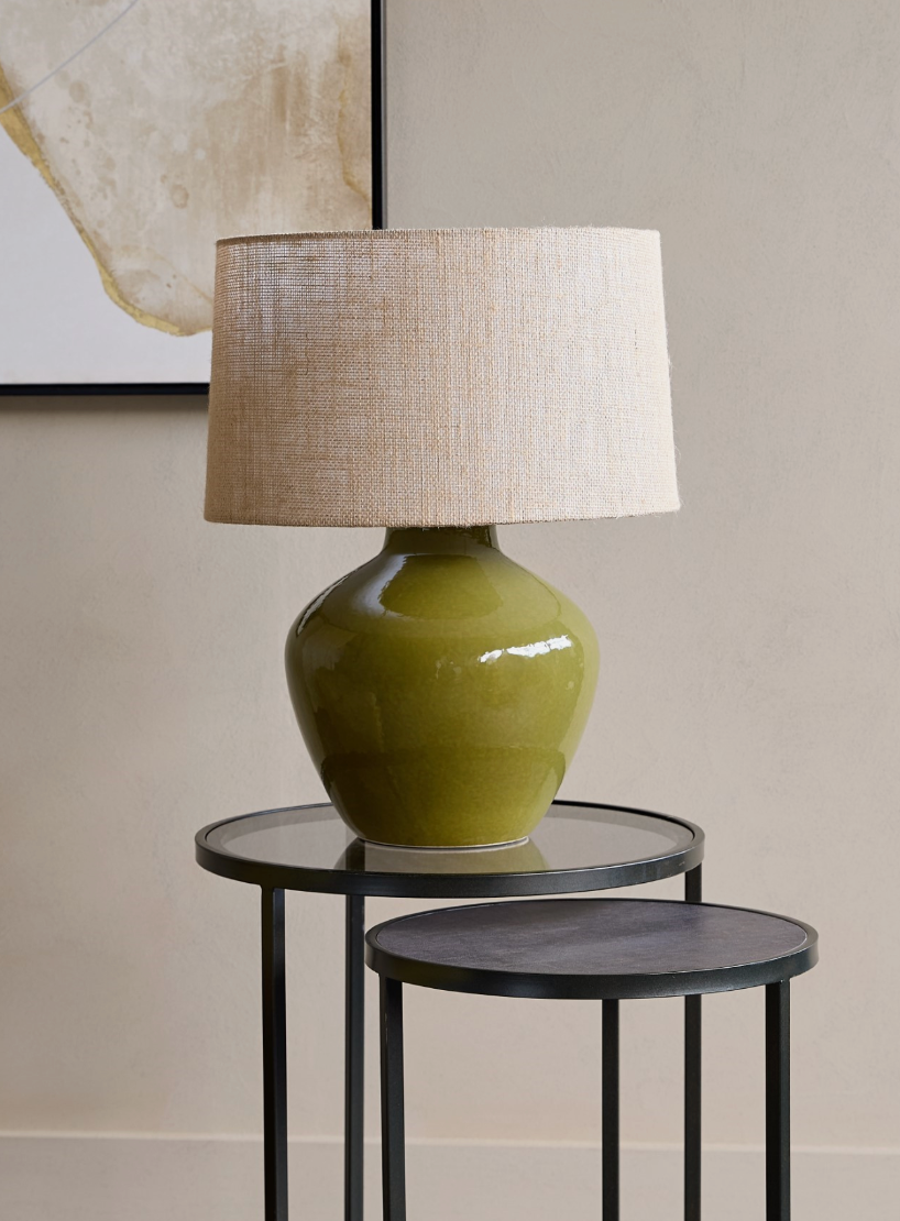 Rowan Large Green Ceramic Table Lamp