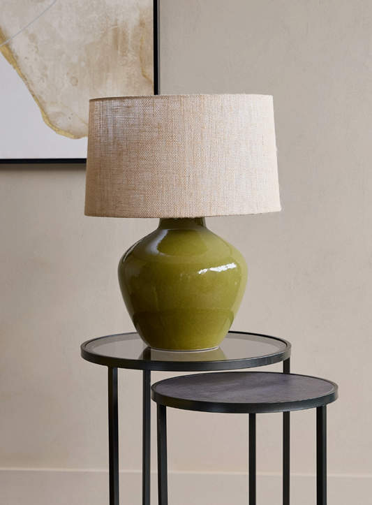 Rowan Large Green Ceramic Table Lamp