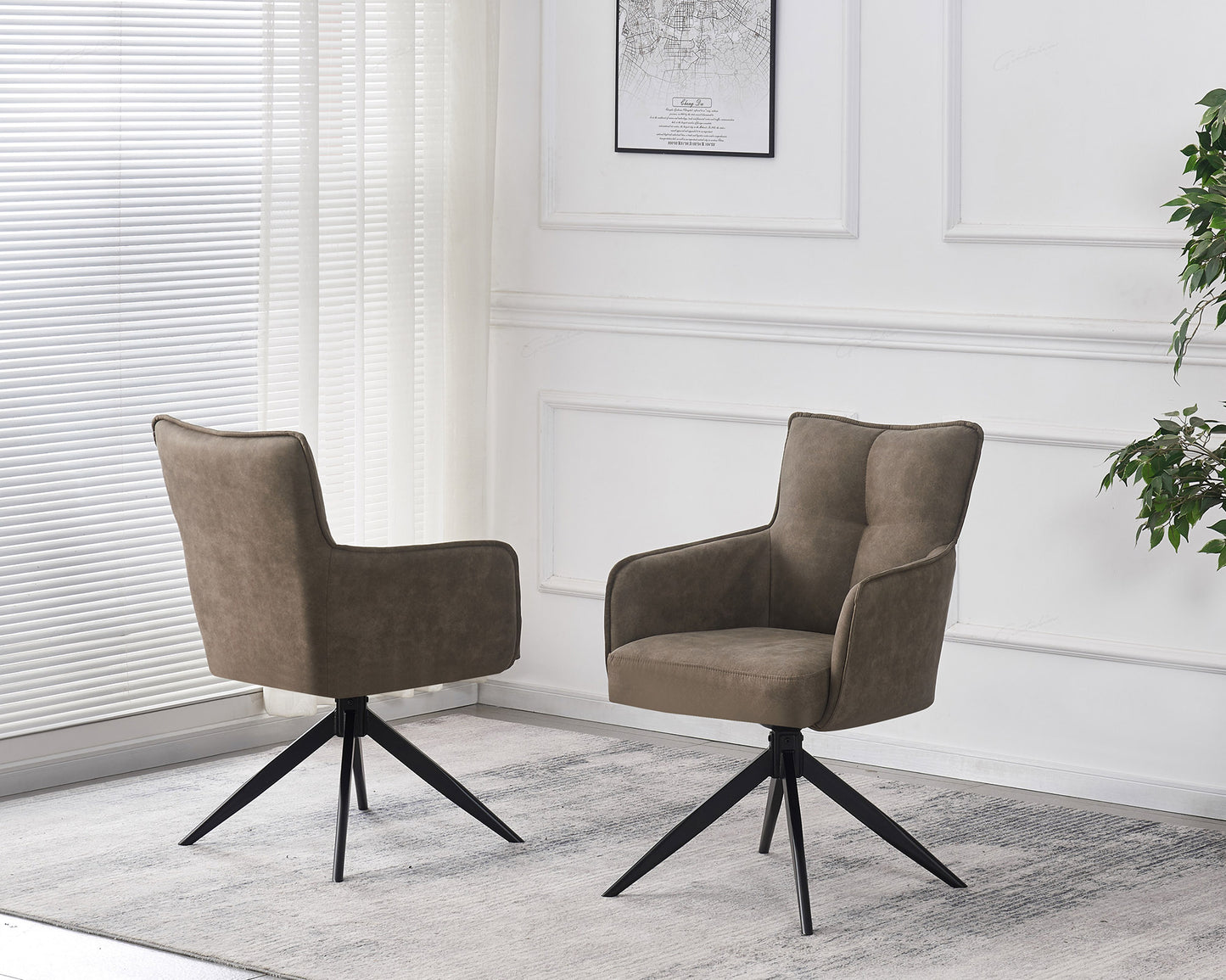 Serena Swivel Dining Chairs - Set of 2