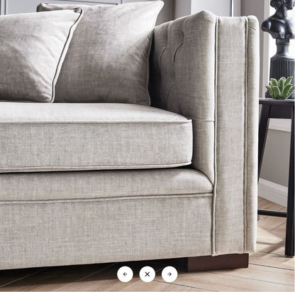 Luxe 3 & 2 Seater Sofa Set in Slate Grey – Clearance Offer