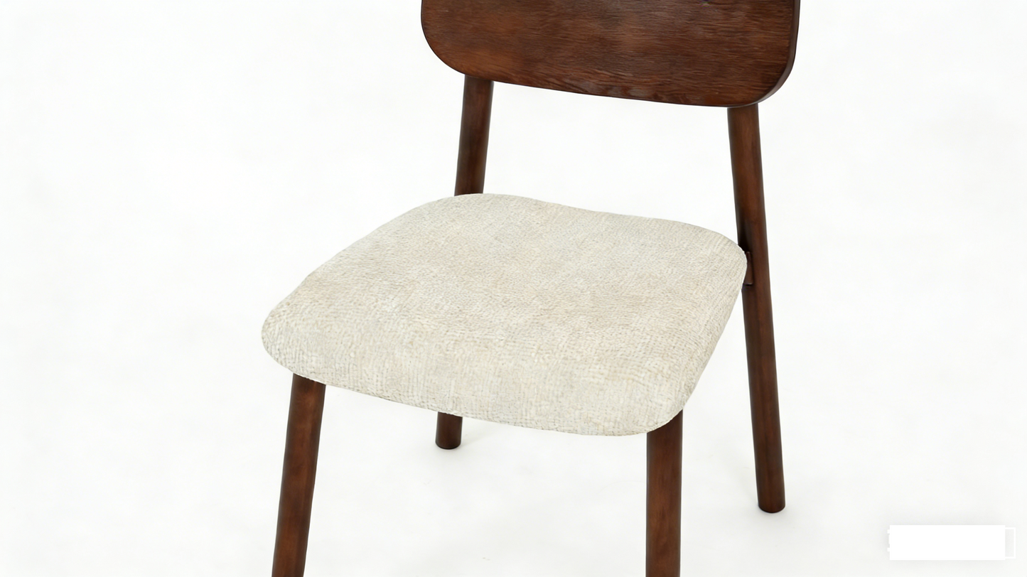Sorelle Walnut & Cream Dining Chair