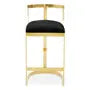 Sorelle Bar Stool – Black or Ivory Velvet with Gold Frame