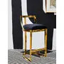 Sorelle Bar Stool – Black or Ivory Velvet with Gold Frame