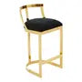 Sorelle Bar Stool – Black or Ivory Velvet with Gold Frame