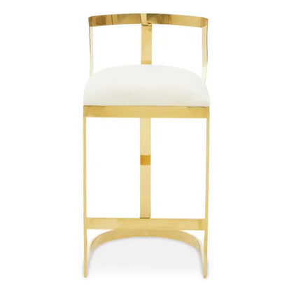 Sorelle Bar Stool – Black or Ivory Velvet with Gold Frame