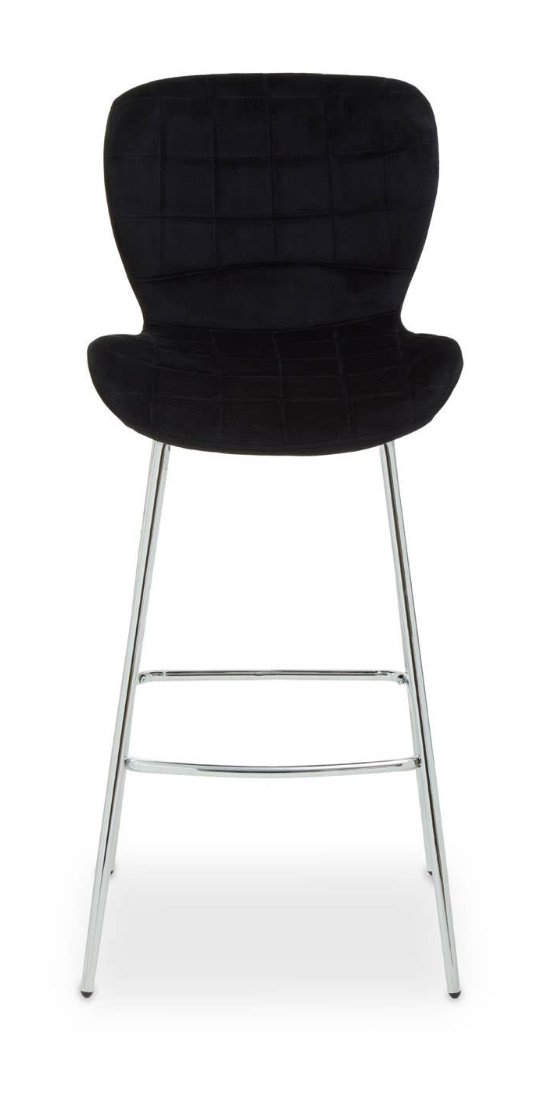 Valenza Velvet Bar Stool – Gold or Chrome Legs