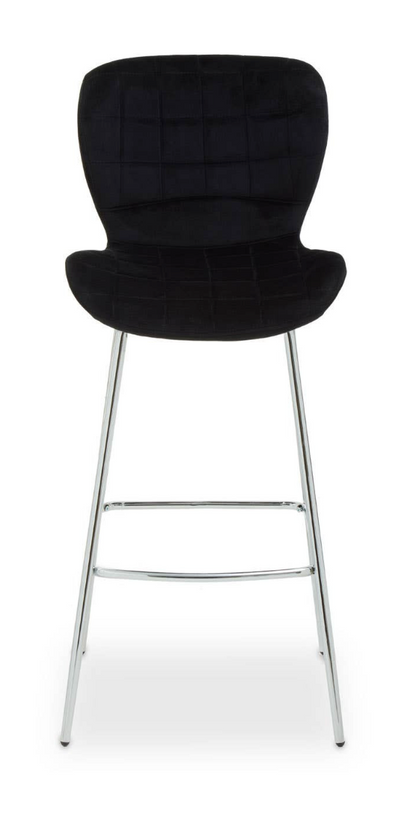 Valenza Velvet Bar Stool – Gold or Chrome Legs