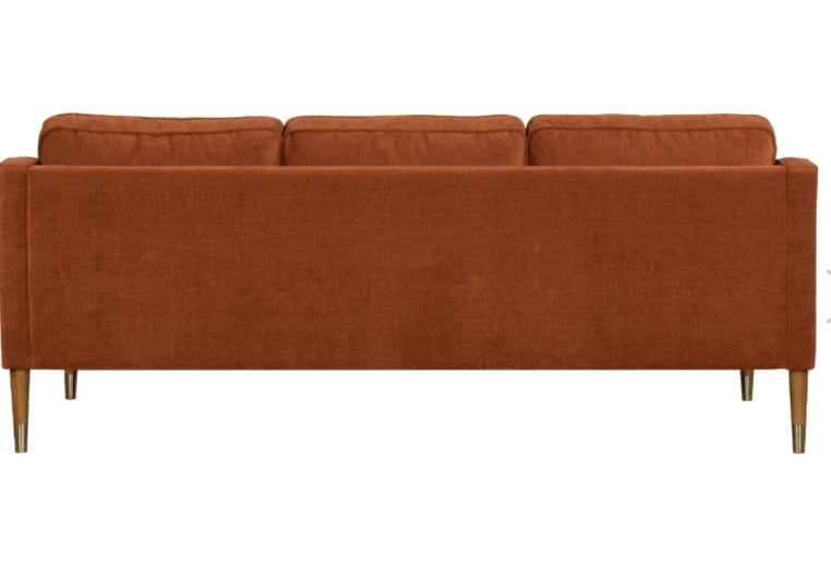 Eben Terracotta Texture Velvet Sofa Stylish and Luxurious