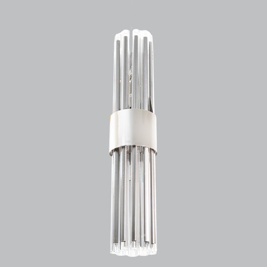 Caden Pendant Light – Nickel Finish with Glass Rods