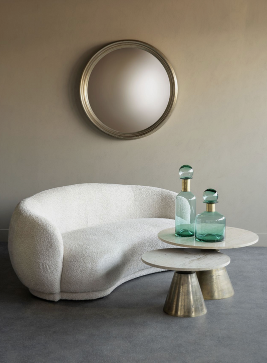 Camilla Curved Mini Sofa – Terracotta Chenille