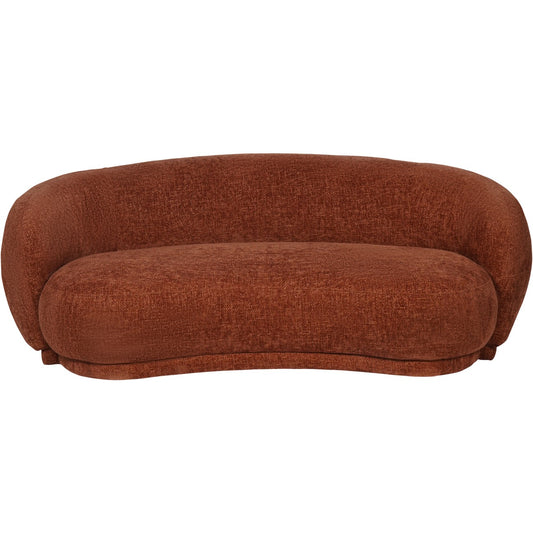 Camilla Curved Mini Sofa – Terracotta Chenille