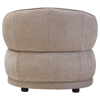 Elora Curved Chair – Taupe Chenille Effect