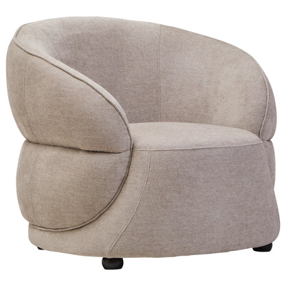 Elora Curved Chair – Taupe Chenille Effect