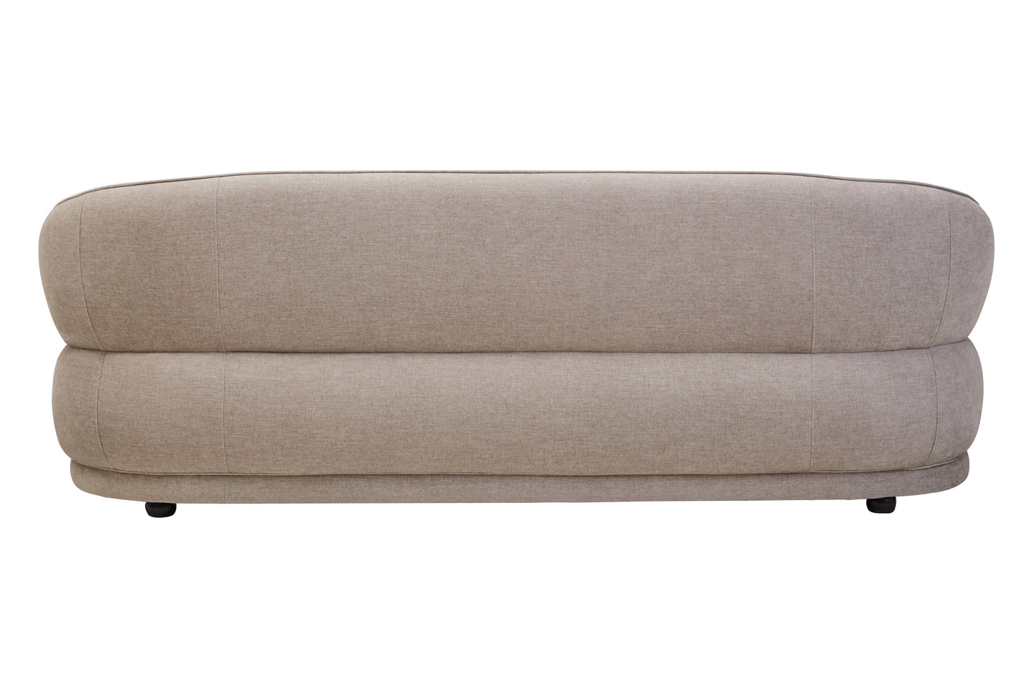 Elora Curved Three Seater Sofa – Taupe Chenille Effect