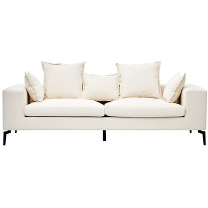Elsin 3-Seater Sofa – Cream or Grey Fabric