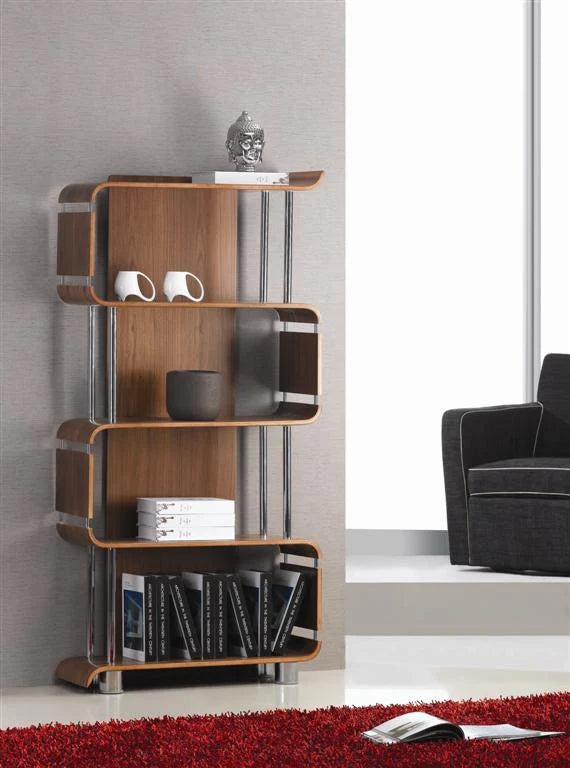 Lakisto Curved Wood Office Bookcase