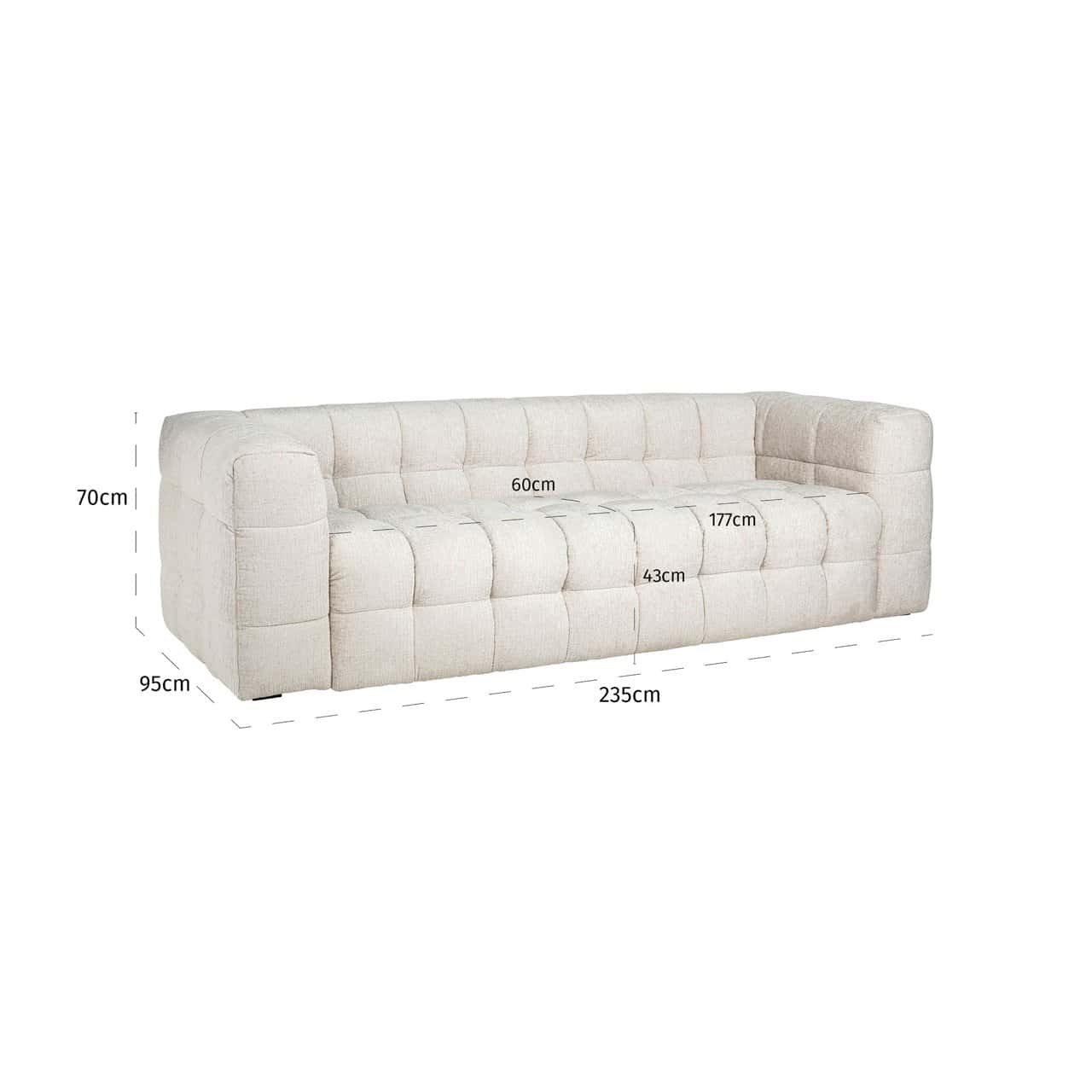 Lumière Cream Sofa