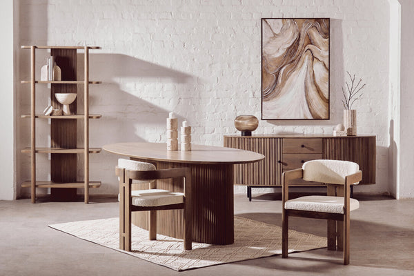 Marcel Grey Mango Wood Chair with Cream Upholstery