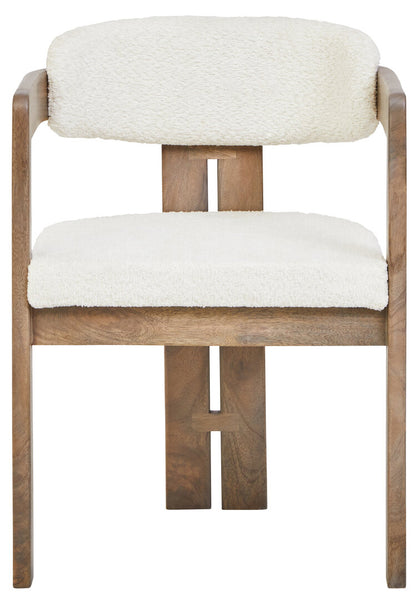 Marcel Grey Mango Wood Chair with Cream Upholstery – FDI Retail