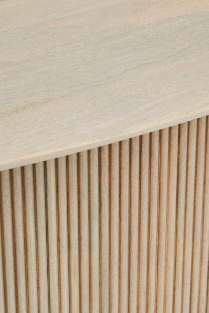 Marcel Grey Mango Wood Oval Ridge Dining Table