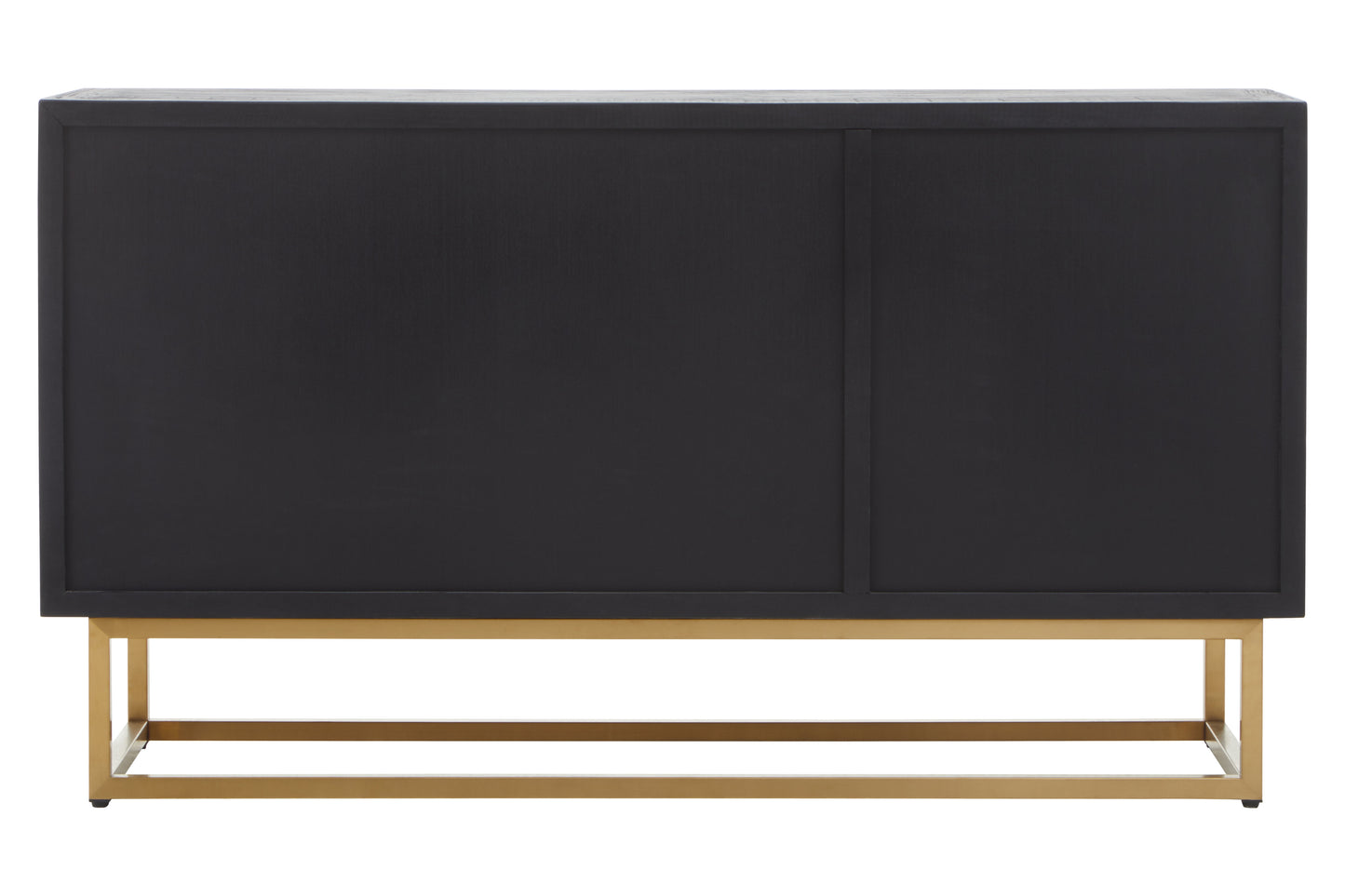 Ora Three Door Sideboard – Black & Brown Oak with Brass Detailing
