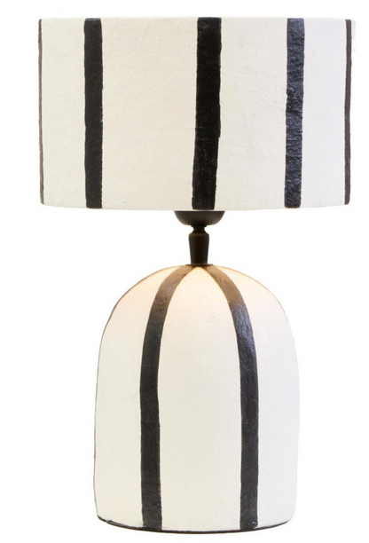 Paloma Black and White Striped Table Lamp
