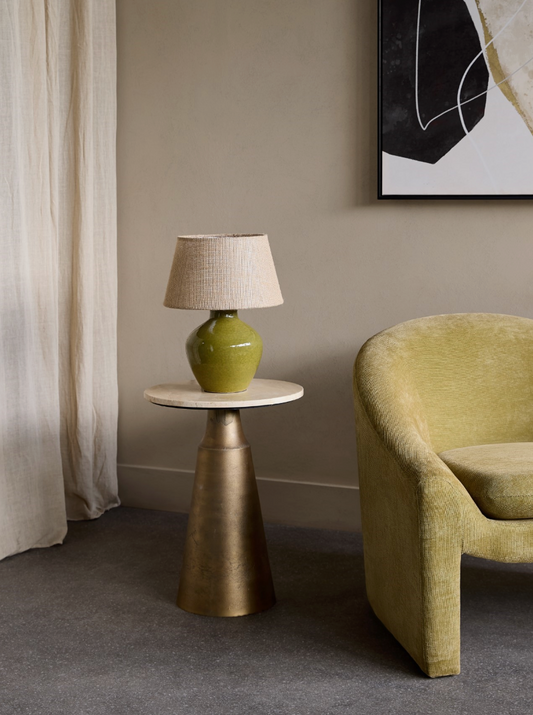 Rowan Small Green Ceramic Table Lamp