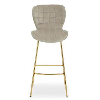 Valenza Velvet Bar Stool – Gold or Chrome Legs
