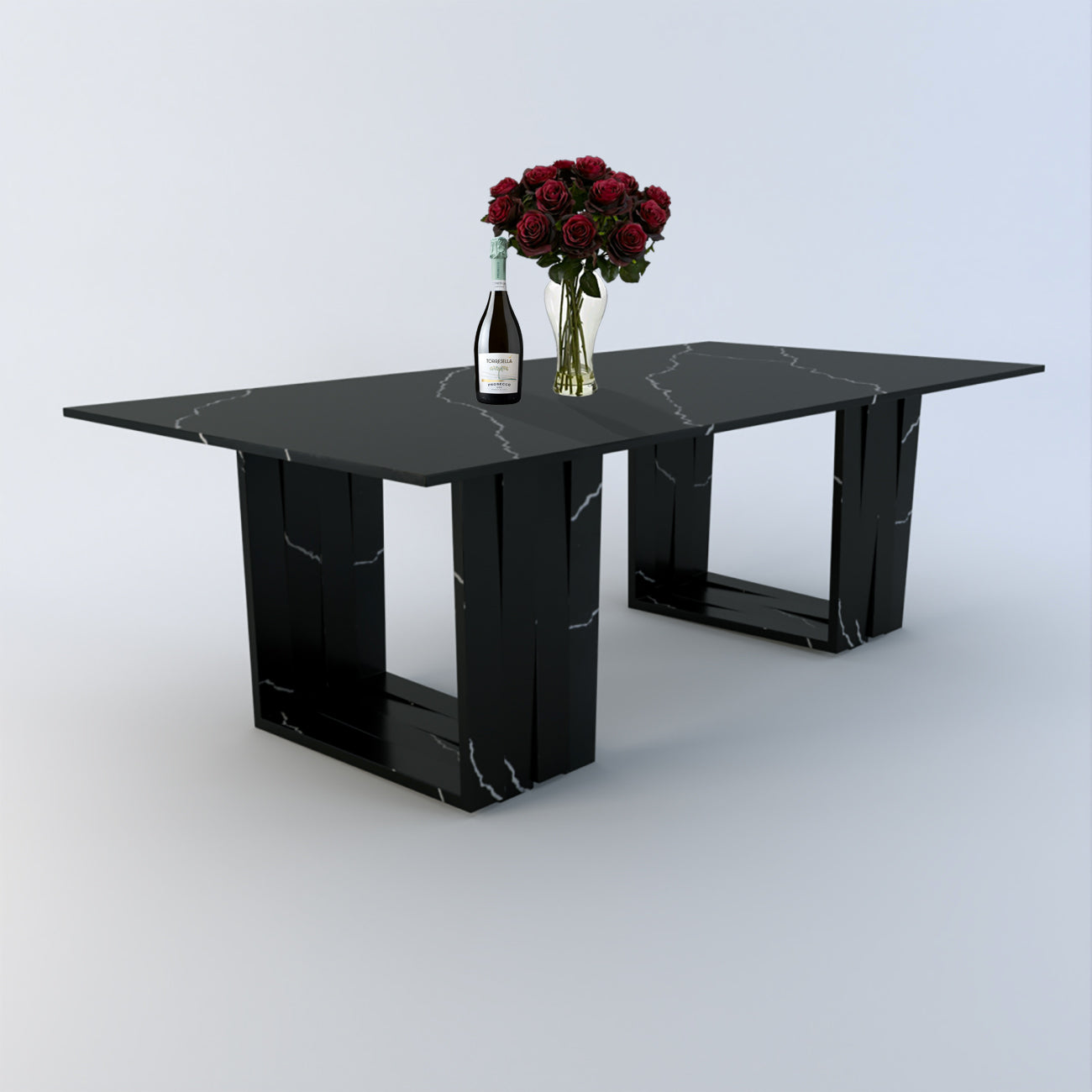 Aria Duo Quartz Dining Table