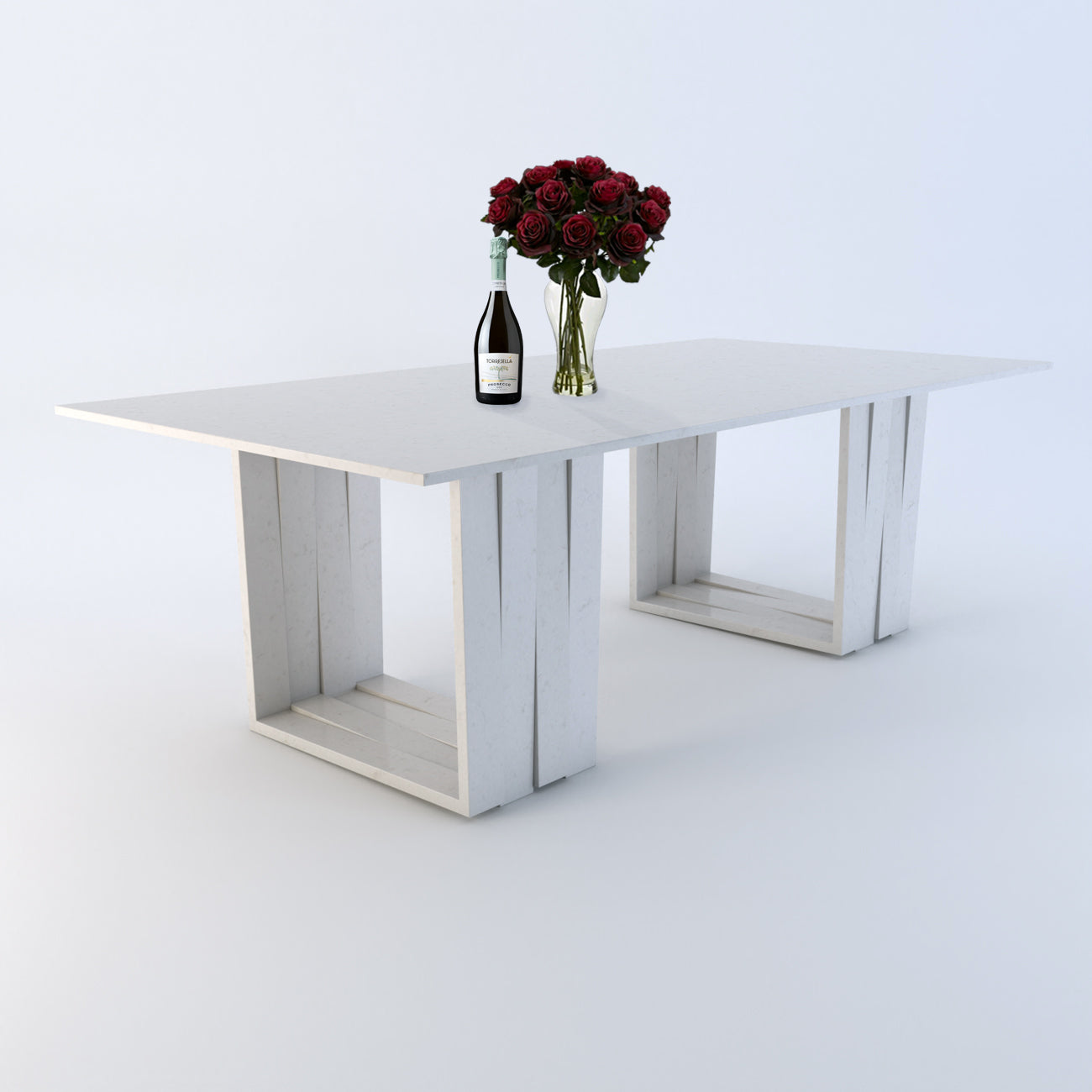 Aria Duo Quartz Dining Table