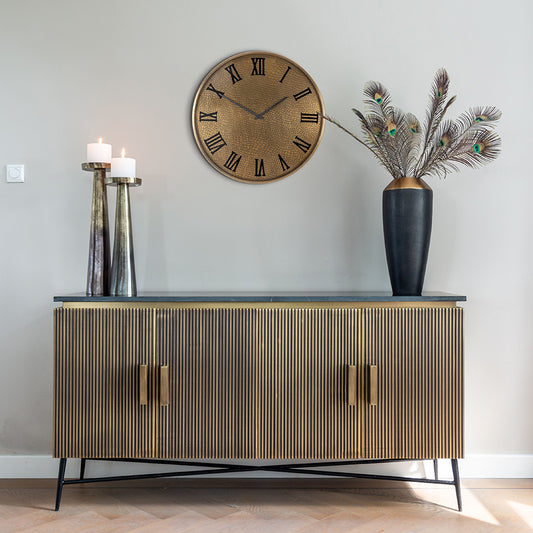 Modern Inessa Marble Iron Sideboard Contemporary Design