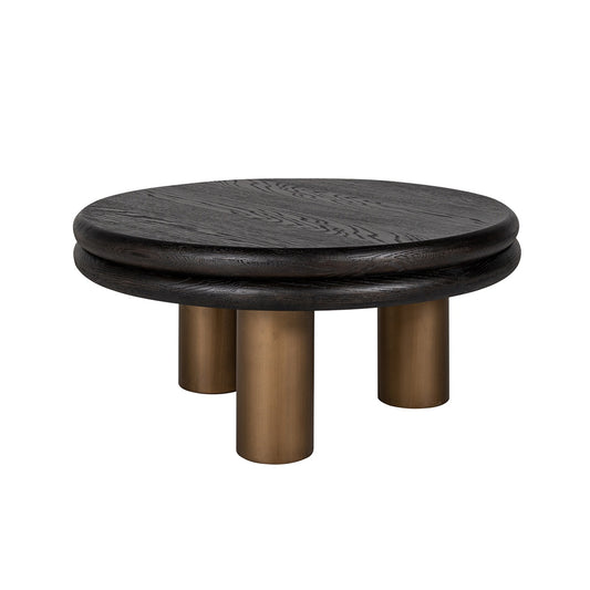 Modern Marco Oak Round Coffee Table Elegant Oak Finish