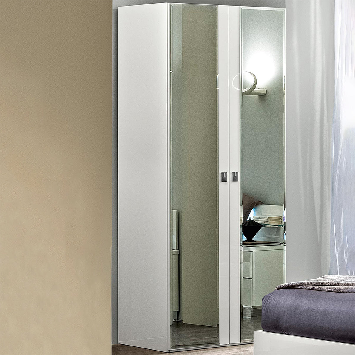 Caligula Mirrored Wardrobe  - Various Colours & Sizes