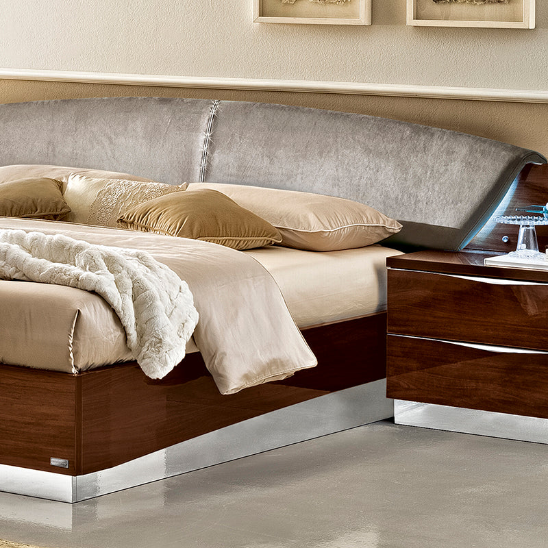 Caligula Onda Walnut Bed - Various Sizes & Base Options