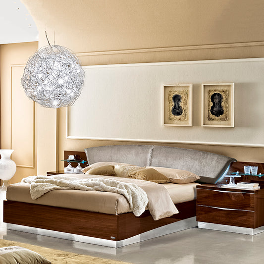 Caligula Onda Walnut Bed - Various Sizes & Base Options