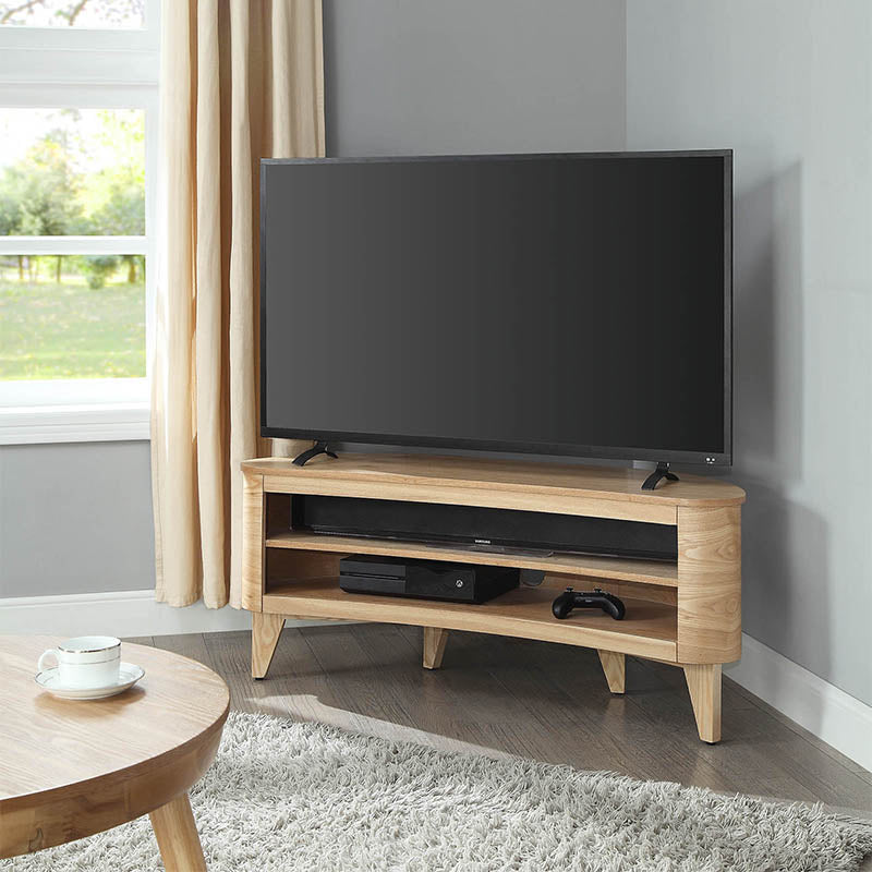 Oakland Curved TV Stand Contemporary Curved Design
