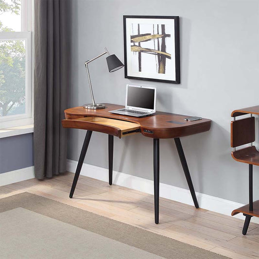 Oakland Walnut Smart Desk Premium Desk with Speakers & Charger