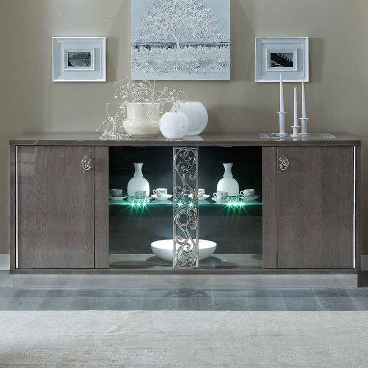 Caligula 4dr Glass Sideboard - Various Colours