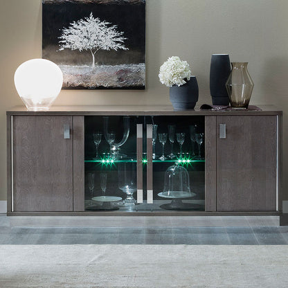 Caligula 4dr Glass Sideboard - Various Colours