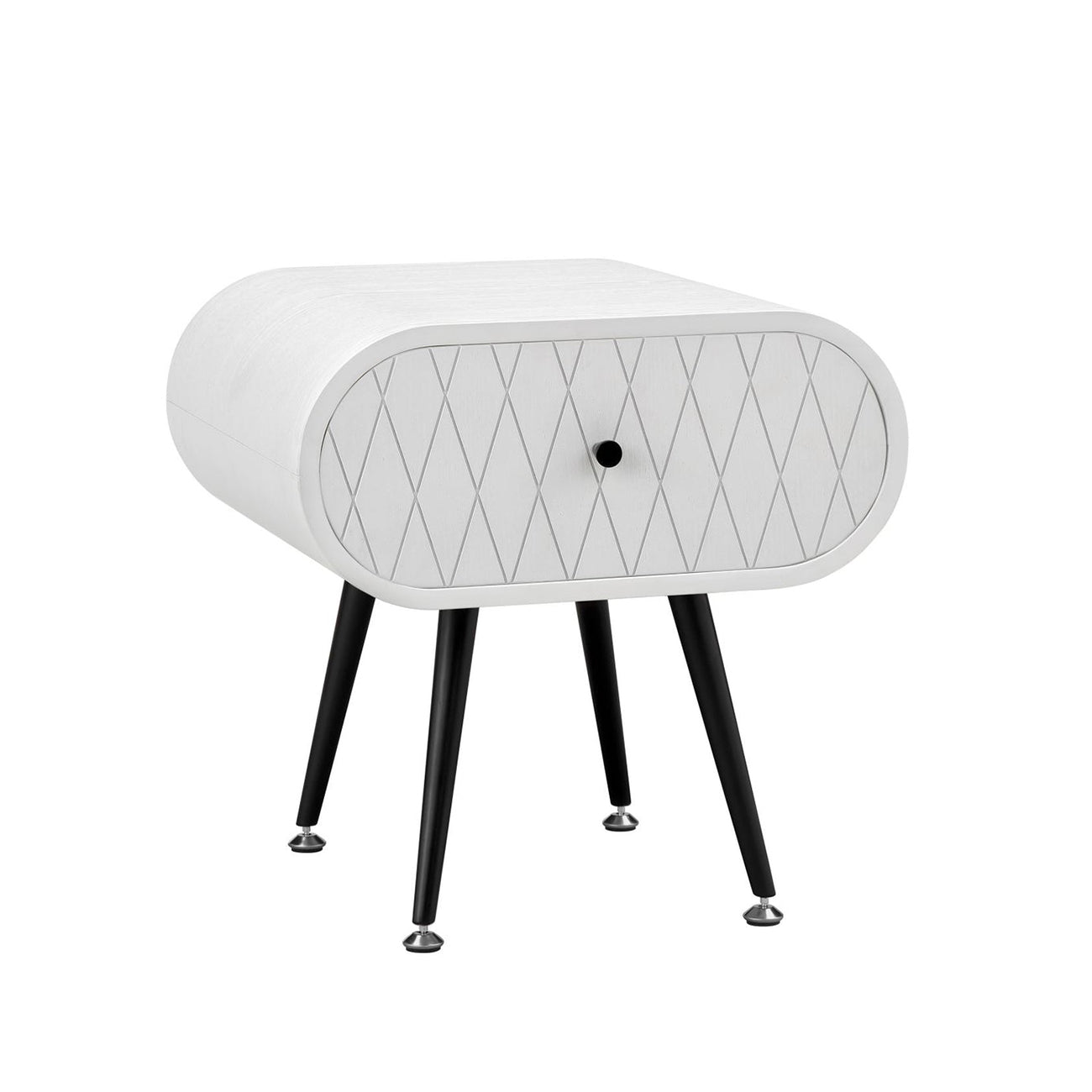 Zerenda Grey Lamp Table Contemporary Grey Finish