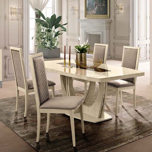 Elisio Elbara Ivory Birch Extending Dining Table