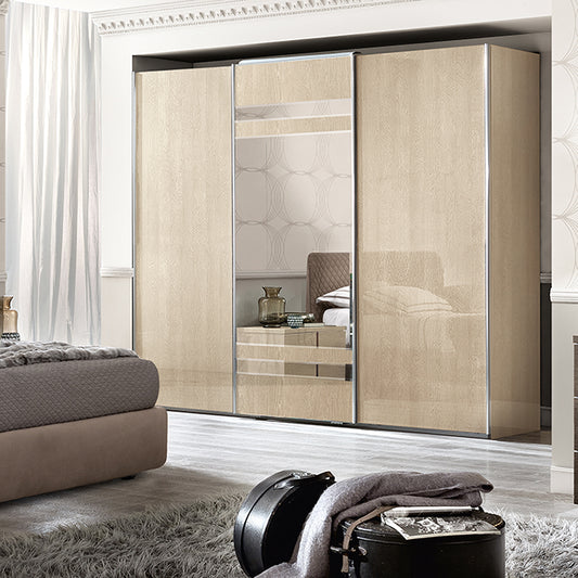 Abrianna Ivory Birch Sliding Wardrobe